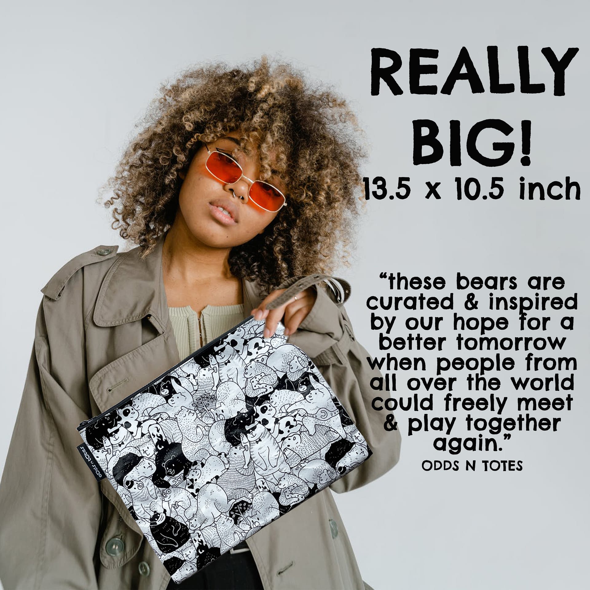 Jumbo Zippered Pouch by ODDS N TOTES Not Just Another Jumbo Zippered